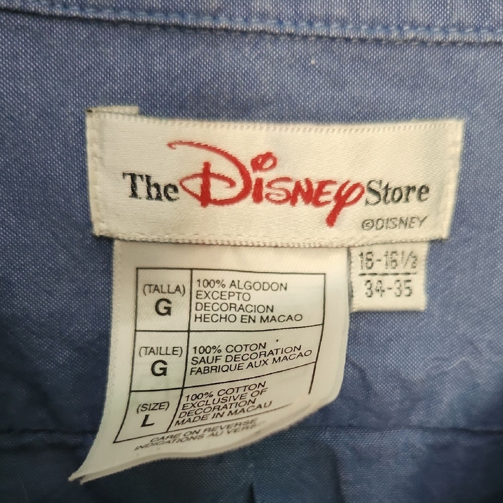 Disney Blue Classic Casual Button Down Shirt - Picture 3 of 5